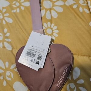 lululemon athletica Heart-Shaped Dual Pouch in Dusty Rose and Light Pink